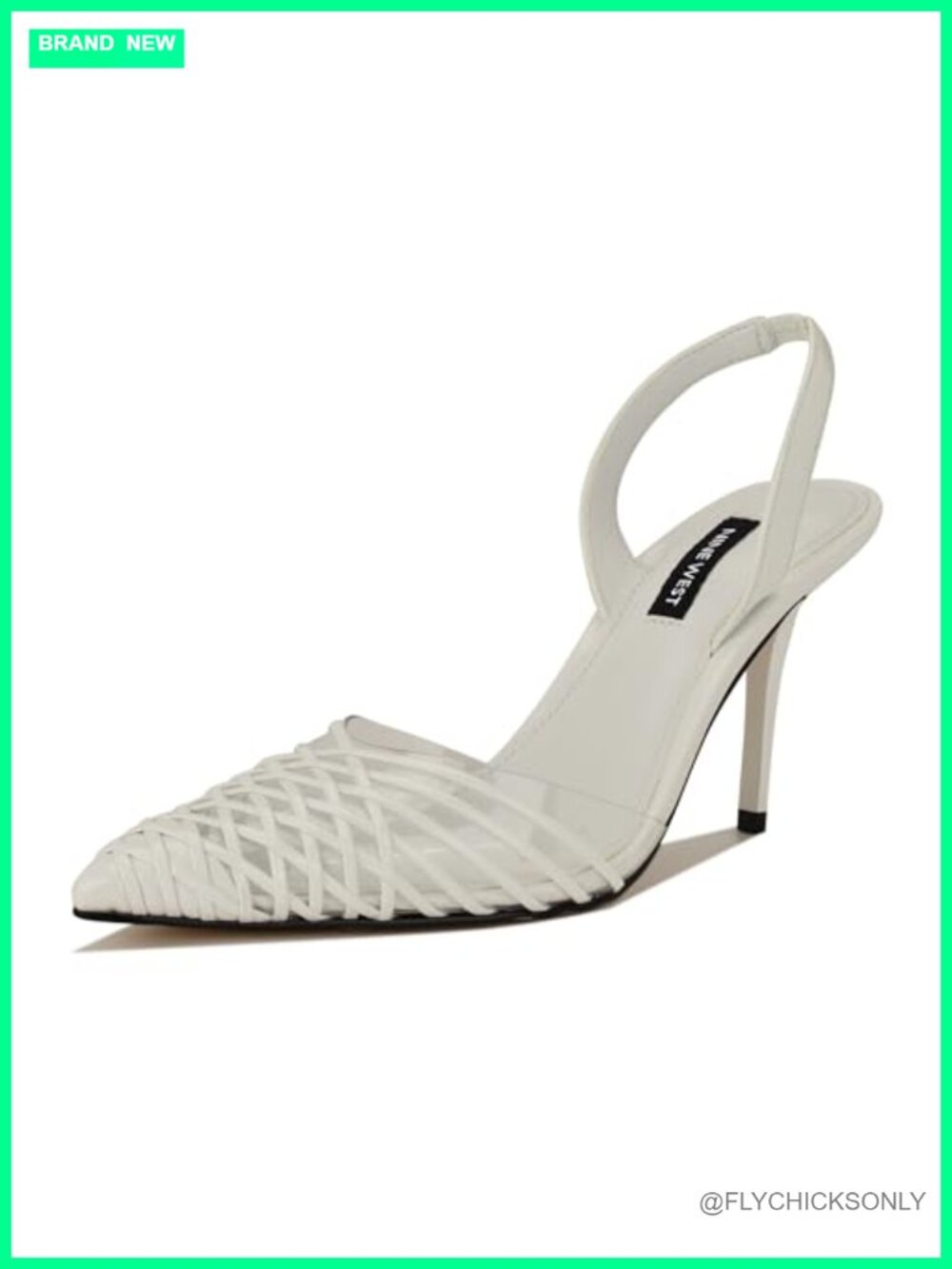 Pointy Toe Stiletto Slingback Dress Pumps Faux Patent Leather Formal Heels